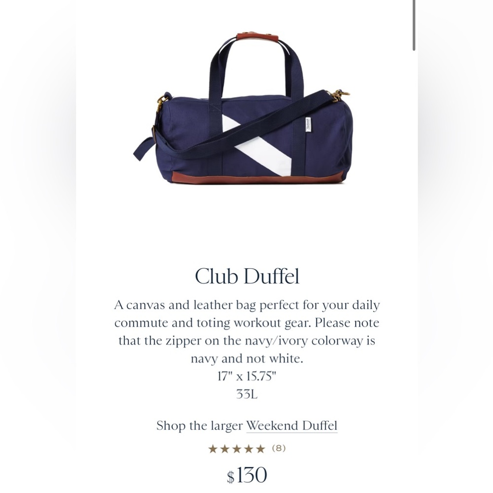 Tracksmith Club Duffel